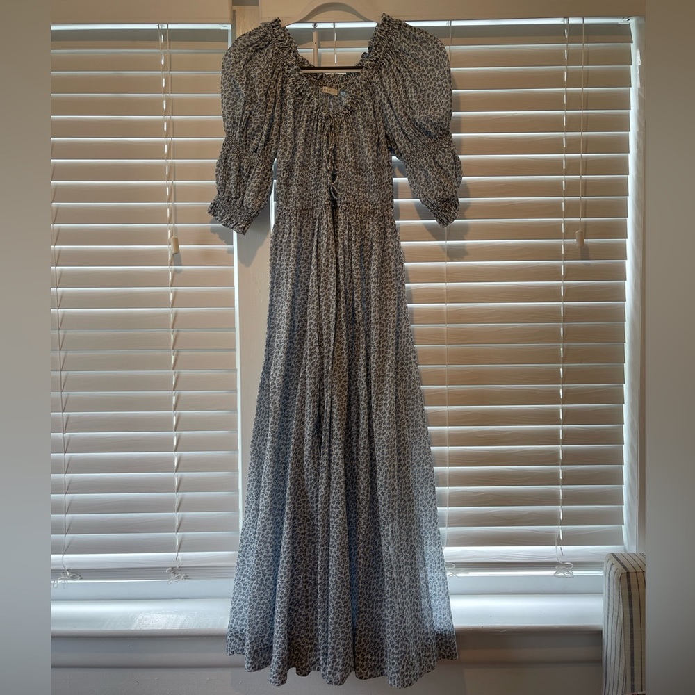 Doên Ischia floral-print organic cotton-voile maxi dress